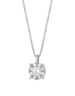 CIONDOLO FANTASIA IN ORO BIANCO 18 K CON DIAMANTI NATURALI E VVS