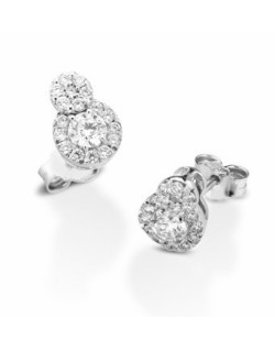 ORECCHINI FANTASIA IN ORO BIANCO 18 K CON DIAMANTI NATURALI E VVS