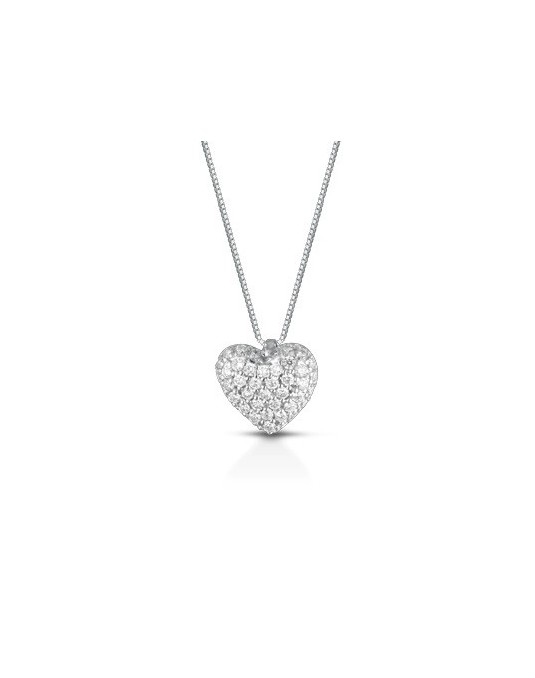 CIONDOLO FANTASIA IN ORO BIANCO 18 K CON DIAMANTI NATURALI E VVS