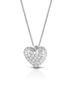 CIONDOLO FANTASIA IN ORO BIANCO 18 K CON DIAMANTI NATURALI E VVS