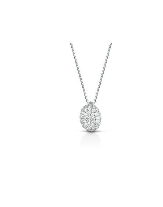 CIONDOLO FANTASIA IN ORO BIANCO 18 K CON DIAMANTI NATURALI E VVS