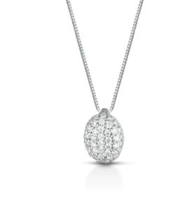 CIONDOLO FANTASIA IN ORO BIANCO 18 K CON DIAMANTI NATURALI E VVS
