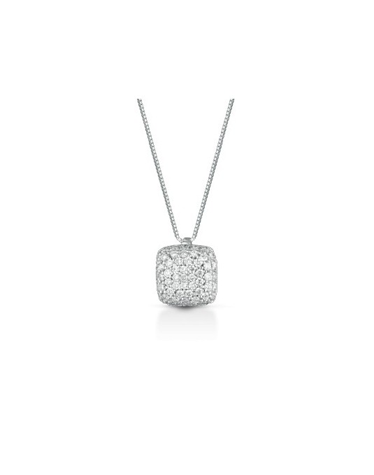 CIONDOLO FANTASIA IN ORO BIANCO 18 K CON DIAMANTI NATURALI E VVS