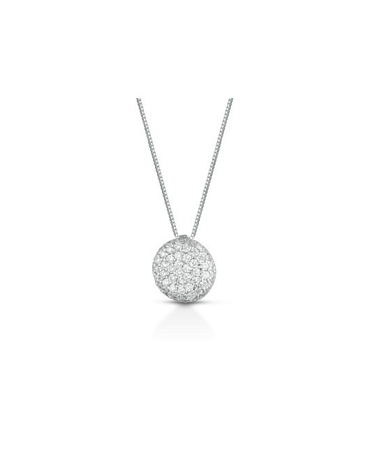 CIONDOLO FANTASIA IN ORO BIANCO 18 K CON DIAMANTI NATURALI E VVS