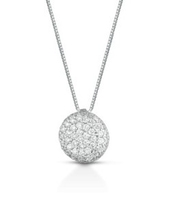 CIONDOLO FANTASIA IN ORO BIANCO 18 K CON DIAMANTI NATURALI E VVS
