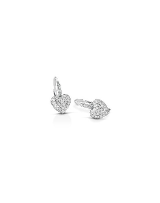 ORECCHINI FANTASIA IN ORO BIANCO 18 K CON DIAMANTI NATURALI E VVS