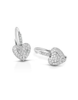 ORECCHINI FANTASIA IN ORO BIANCO 18 K CON DIAMANTI NATURALI E VVS