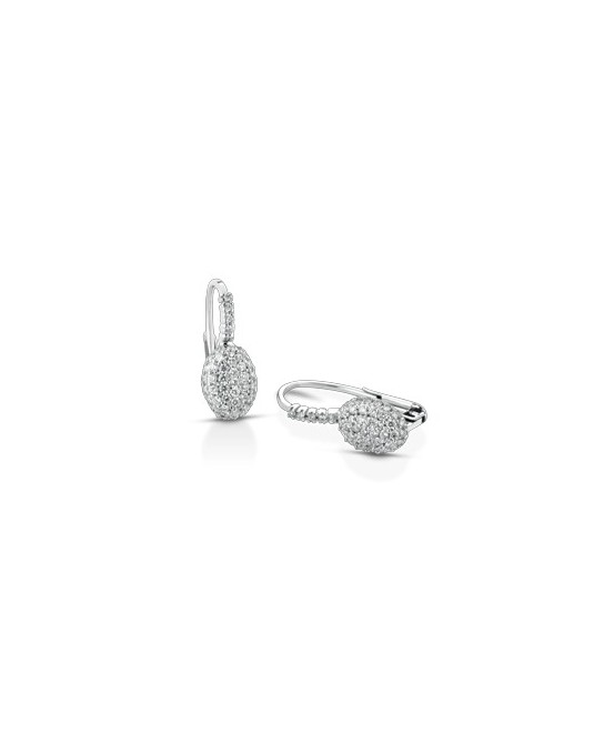 ORECCHINI FANTASIA IN ORO BIANCO 18 K CON DIAMANTI NATURALI E VVS