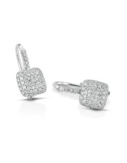 ORECCHINI FANTASIA IN ORO BIANCO 18 K CON DIAMANTI NATURALI E VVS