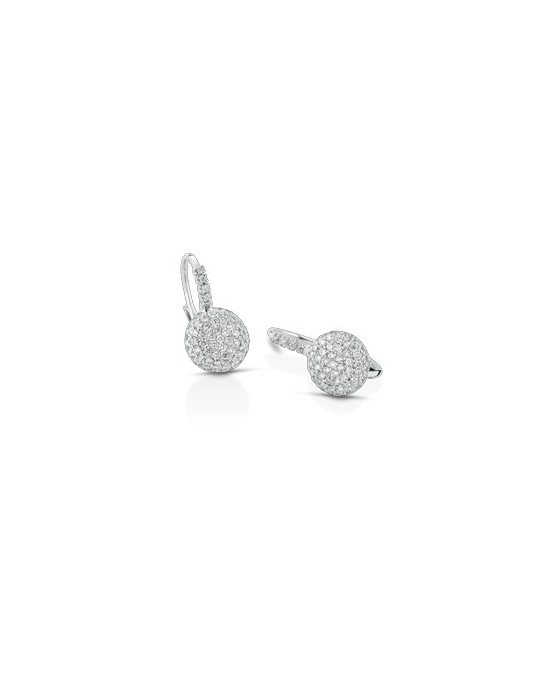 ORECCHINI FANTASIA IN ORO BIANCO 18 K CON DIAMANTI NATURALI E VVS