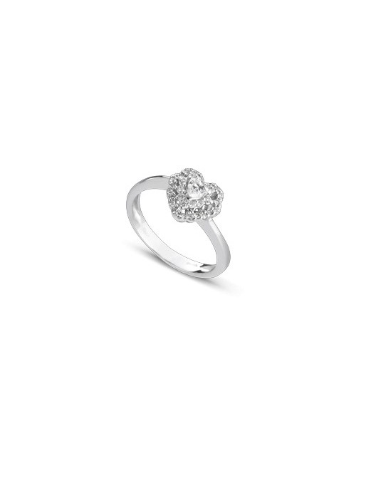 ANELLO FANTASIA IN ORO BIANCO 18 K CON DIAMANTI NATURALI E VVS