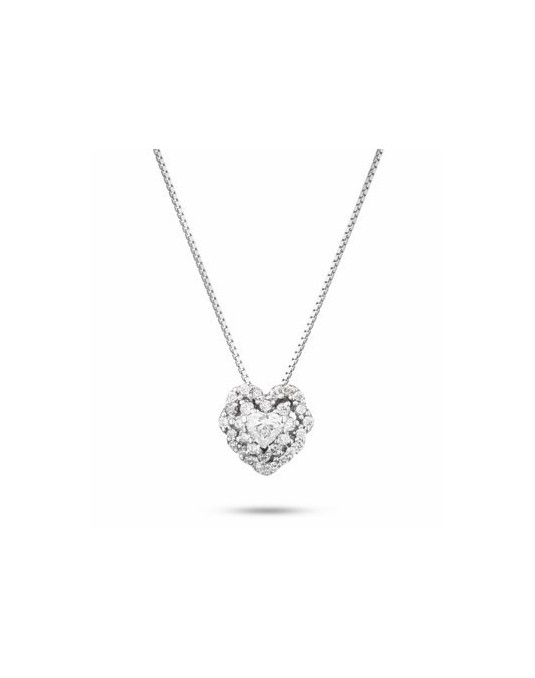 CIONDOLO FANTASIA IN ORO BIANCO 18 K CON DIAMANTI NATURALI E VVS