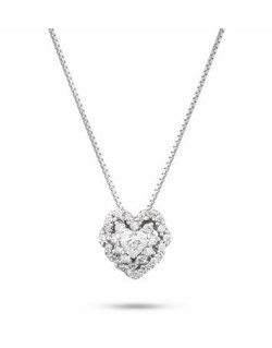 CIONDOLO FANTASIA IN ORO BIANCO 18 K CON DIAMANTI NATURALI E VVS