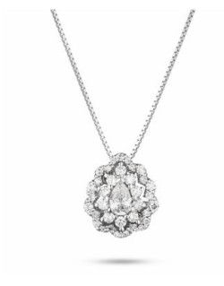 CIONDOLO FANTASIA IN ORO BIANCO 18 K CON DIAMANTI NATURALI E VVS