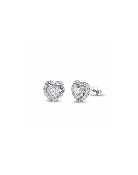 ORECCHINI FANTASIA IN ORO BIANCO 18 K CON DIAMANTI NATURALI E VVS