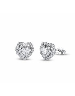 ORECCHINI FANTASIA IN ORO BIANCO 18 K CON DIAMANTI NATURALI E VVS