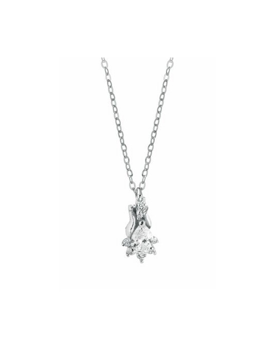CIONDOLO FANTASIA IN ORO BIANCO 18 K CON DIAMANTI NATURALI E VVS