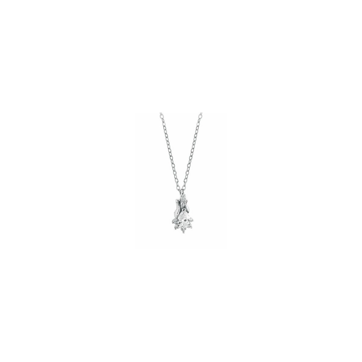 CIONDOLO FANTASIA IN ORO BIANCO 18 K CON DIAMANTI NATURALI E VVS