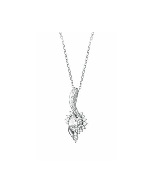 CIONDOLO FANTASIA IN ORO BIANCO 18 K CON DIAMANTI NATURALI E VVS