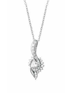 CIONDOLO FANTASIA IN ORO BIANCO 18 K CON DIAMANTI NATURALI E VVS