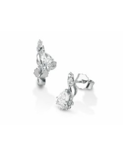 ORECCHINI FANTASIA IN ORO BIANCO 18 K CON DIAMANTI NATURALI E VVS