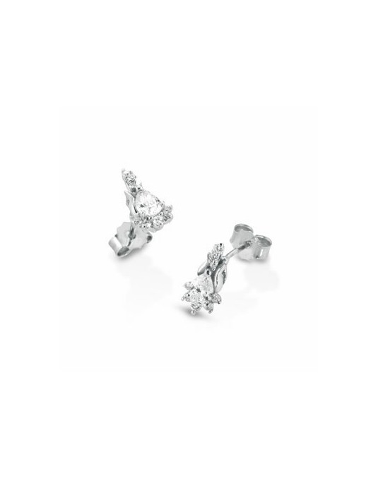 ORECCHINI FANTASIA IN ORO BIANCO 18 K CON DIAMANTI NATURALI E VVS