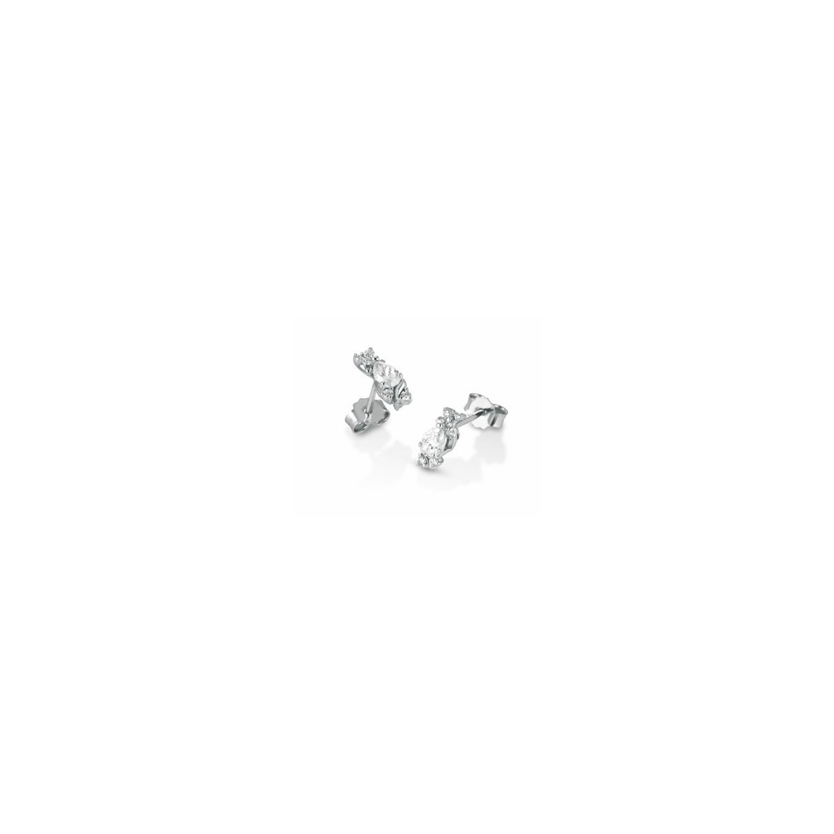 ORECCHINI FANTASIA IN ORO BIANCO 18 K CON DIAMANTI NATURALI E VVS