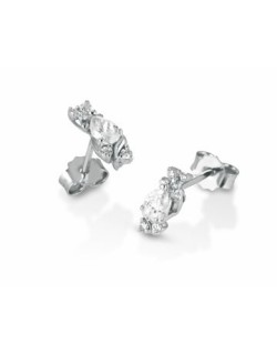 ORECCHINI FANTASIA IN ORO BIANCO 18 K CON DIAMANTI NATURALI E VVS