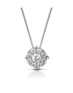 CIONDOLO FANTASIA IN ORO BIANCO 18 K CON DIAMANTI NATURALI E VVS