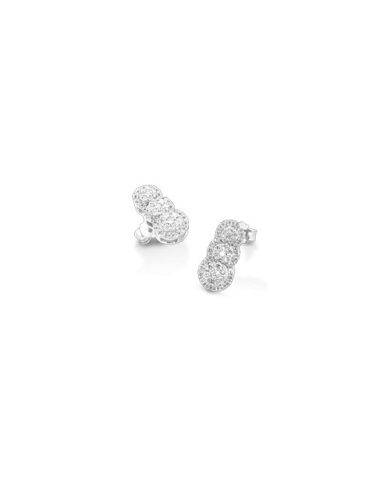 ORECCHINI FANTASIA IN ORO BIANCO 18 K CON DIAMANTI NATURALI E VVS