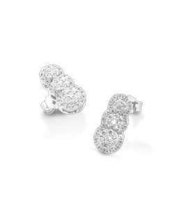 ORECCHINI FANTASIA IN ORO BIANCO 18 K CON DIAMANTI NATURALI E VVS