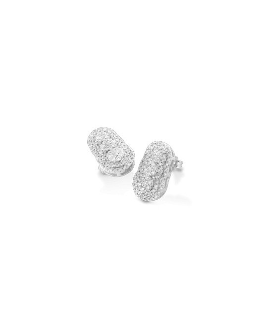 ORECCHINI FANTASIA IN ORO BIANCO 18 K CON DIAMANTI NATURALI E VVS