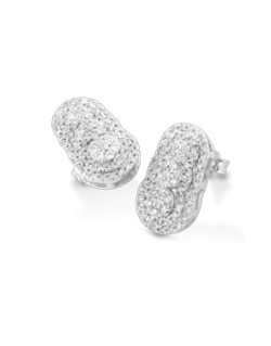 ORECCHINI FANTASIA IN ORO BIANCO 18 K CON DIAMANTI NATURALI E VVS