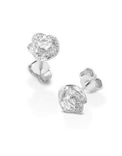 ORECCHINI FANTASIA IN ORO BIANCO 18 K CON DIAMANTI NATURALI E VVS