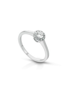 ANELLO FANTASIA IN ORO BIANCO 18 K CON DIAMANTI NATURALI E VVS