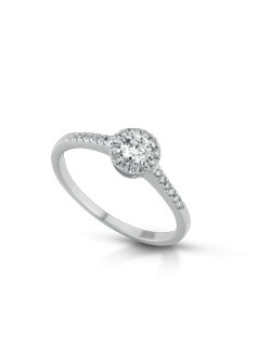 ANELLO FANTASIA IN ORO BIANCO 18 K CON DIAMANTI NATURALI E VVS