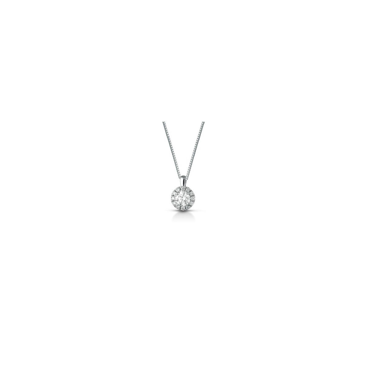 CIONDOLO FANTASIA IN ORO BIANCO 18 K CON DIAMANTI NATURALI E VVS
