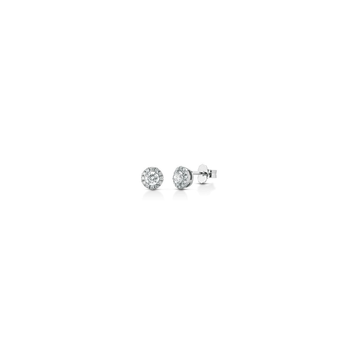 ORECCHINI FANTASIA IN ORO BIANCO 18 K CON DIAMANTI NATURALI E VVS