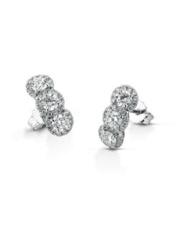 ORECCHINI FANTASIA IN ORO BIANCO 18 K CON DIAMANTI NATURALI E VVS