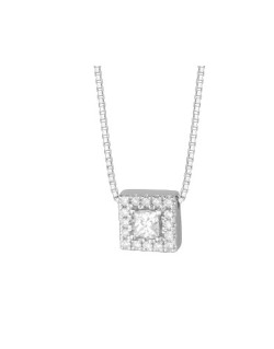 CIONDOLO FANTASIA IN ORO BIANCO 18 K CON DIAMANTI NATURALI E VVS
