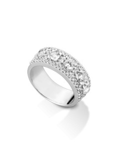 ANELLO FANTASIA IN ORO BIANCO 18 K CON DIAMANTI NATURALI E VVS