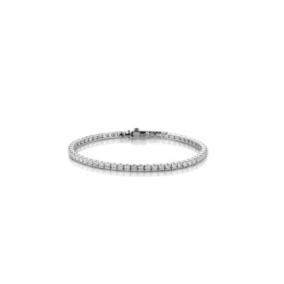 BRACCIALE TENNIS ORO BIANCO 18 K CON DIAMANTI NATURALI E VVS DOPPIO CERTIFICATO