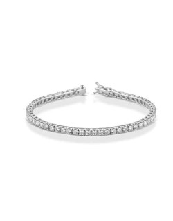 SG34708 Bracciale tennis uomo oro bianco 18k con diamanti naturali e vvs