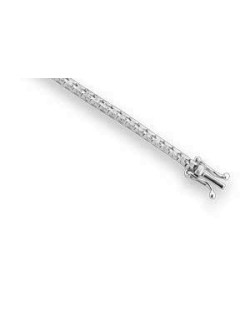 BRACCIALE TENNIS UOMO ORO BIANCO 18 K CON DIAMANTI NATURALI E VVS