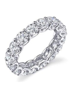 ANELLO RIVIERA VERETTA GIRO ORO BIANCO 18 K CON DIAMANTI NATURALI E VVS