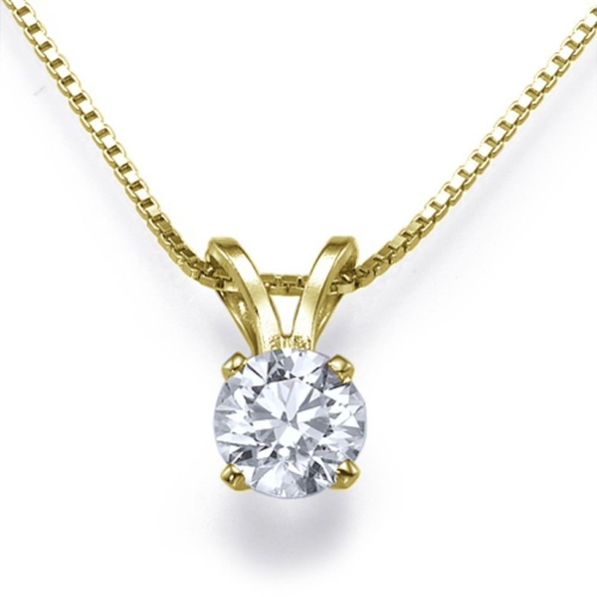 CIONDOLO PUNTO LUCE IN ORO GIALLO 18 K CON DIAMANTE NATURALE CERTIFICATO DGC