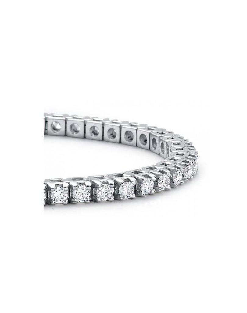BRACCIALE TENNIS IN ORO BIANCO 18 K CON DIAMANTI NATURALI E VVS