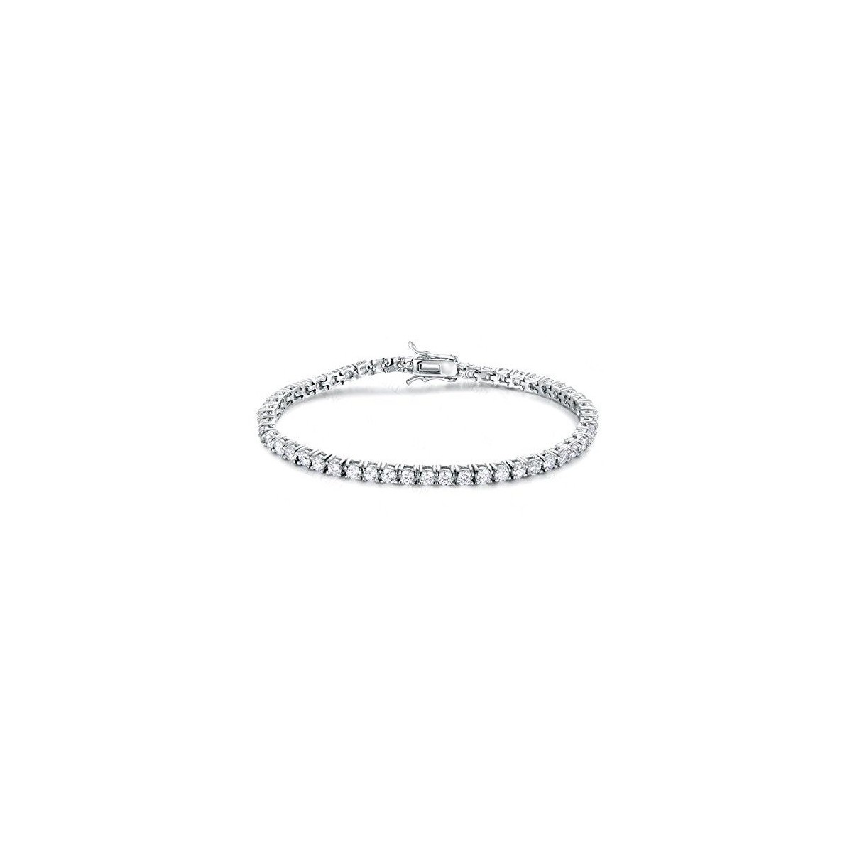 BRACCIALE TENNIS IN ORO BIANCO 18 K CON DIAMANTI NATURALI E VVS