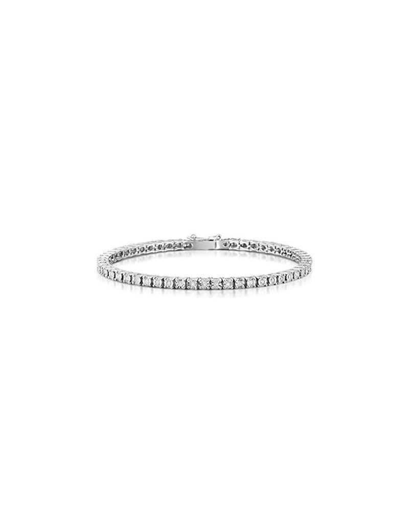 BRACCIALE TENNIS IN ORO BIANCO 18 K CON DIAMANTI NATURALI E VVS