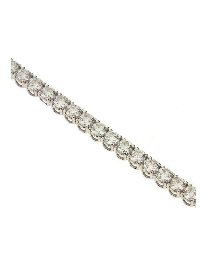 BRACCIALE TENNIS IN ORO BIANCO 18 K CON DIAMANTI NATURALI E VVS